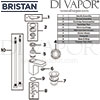 Bristan Alp Basin Mixer Clicker Waste Tap Spares